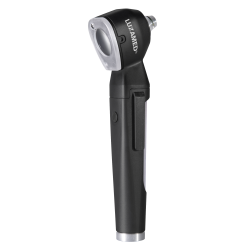 Otoscope à LED LuxaScope Auris 3,7 V, coloris noir, charge prise USB, distribué par Nussbaum Médical