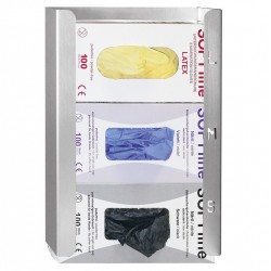 Distributeur de gants en inox pour 3 boîtes , vendu vide, distribué par Nussbaum Médical