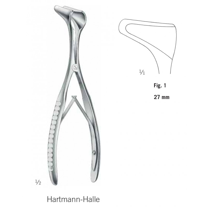 Spéculum Nasal Hartmann-Halle, 15 cm, figure 1, 27 mm distribué par Nussbaum Médical