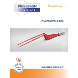 Brochure Pinces Bipolaires pour électrochirurgie haute fréquence distribuées par Nussbaum Médical