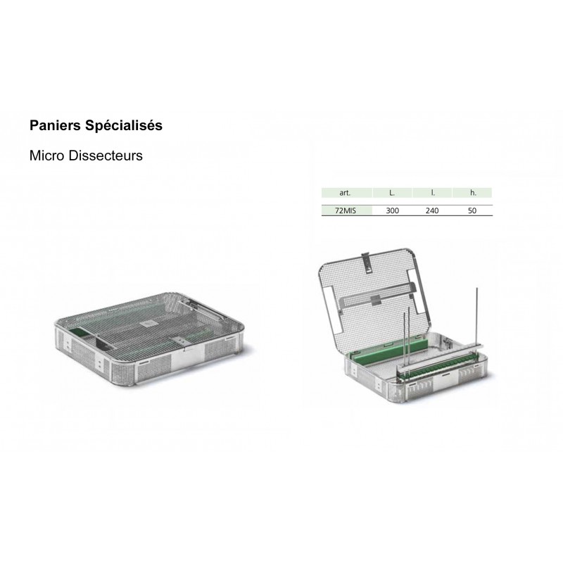 Paniers de stérilisation pour Micro Dissecteurs