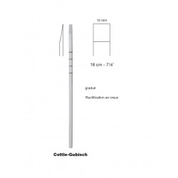 Ostéotome de Cottle-Gubisch gradué, longueur 18 cm - largeur 12 mm distribué par Nussbaum Médical