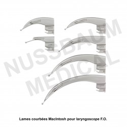 Lames courbées MacIntosh pour laryngoscope F.O. distribuée par Nussbaum Médical