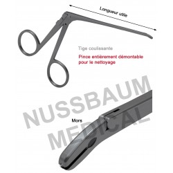 Pince auriculaire de fermeture pour fil McGee, Tige longueur utile 80 mm, Tige ø 1,8mm, distribuée par Nussbaum Médical