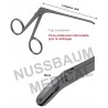 Pince auriculaire de fermeture pour fil McGee, Tige longueur utile 80 mm, Tige ø 1,8mm, distribuée par Nussbaum Médical