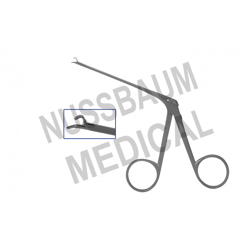 Pince auriculaire de fermeture pour fil Kos, Tige longueur utile 80 mm, Tige ø 1,8 mm, distribuée par Nussbaum Médical