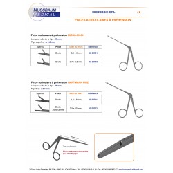Brochure ORL - Pinces Auriculaires - Juin 2022, page 02 - Publication de Nussbaum Médical