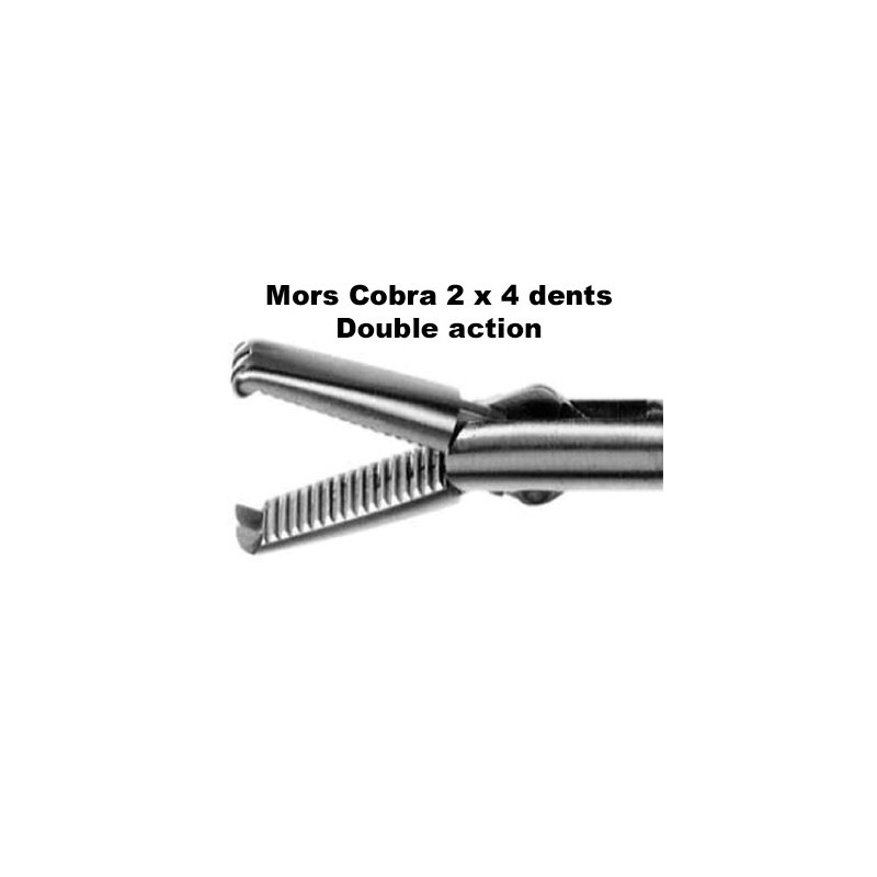 Insert préhension, Mors Cobra 2 x 4 dents, double action distribué par Nussbaum Médical