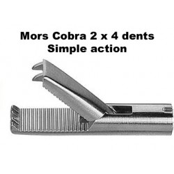 Inserts préhension, Mors Cobra 2 x 4 dents, simple action