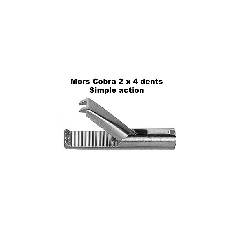 Insert préhension, Mors Cobra 2 x 4 dents, simple action distribué par Nussbaum Médical