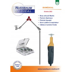 Brochure Biomédicaux Octobre 2023 publiée par Nussbaum Médical, couverture