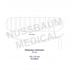 Dissecteur mammaire 27 cm ,125x 30 mm, distribué par Nussbaum Médical