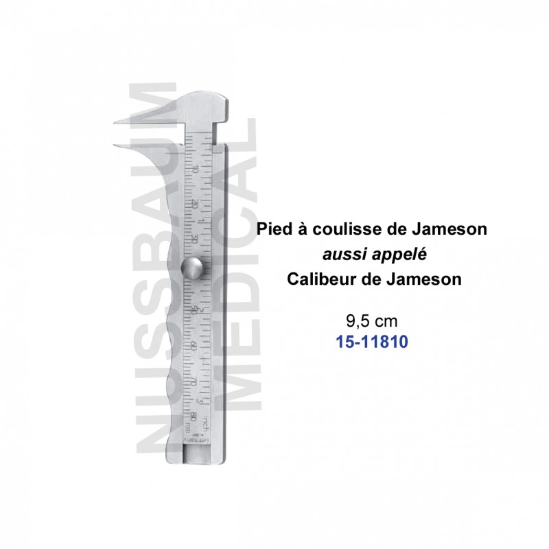 Pied à coulisse de Jameson (aussi appelé Calibreur de Jameson) de 9,5 cm distribué par Nussbaum Médical