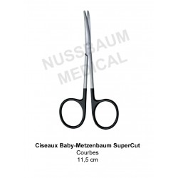 Ciseaux Baby-Metzenbaum Supercut courbes de 11,5 cm distribués par Nussbaum Médical