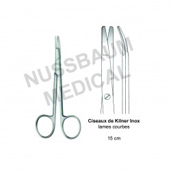 Ciseaux Kilner courbes inox de 15 cm distribués par Nussbaum Médical