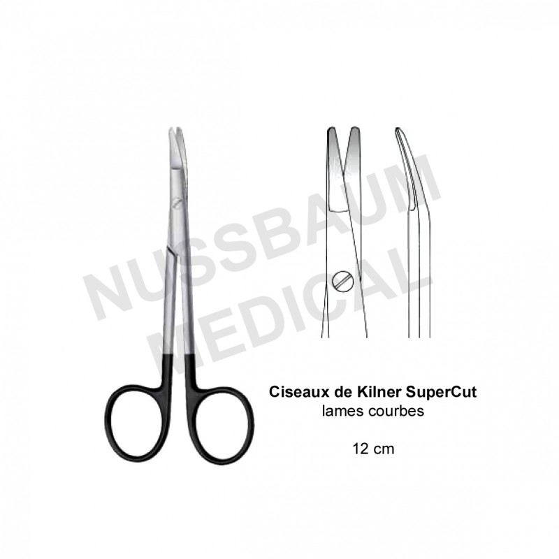 Ciseaux Kilner courbes Supercut de 12 cm distribués par Nussbaum Médical
