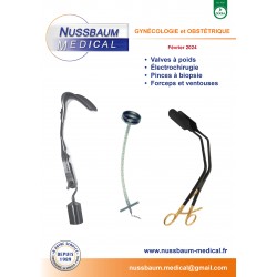 Brochure Obstétrique et gynécologie, Février 2024 , éditée par Nussbaum Médical, couverture