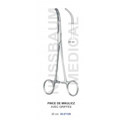 Pince de Mikulicz de 20 cm avec Griffes distribuée par Nussbaum Médical
