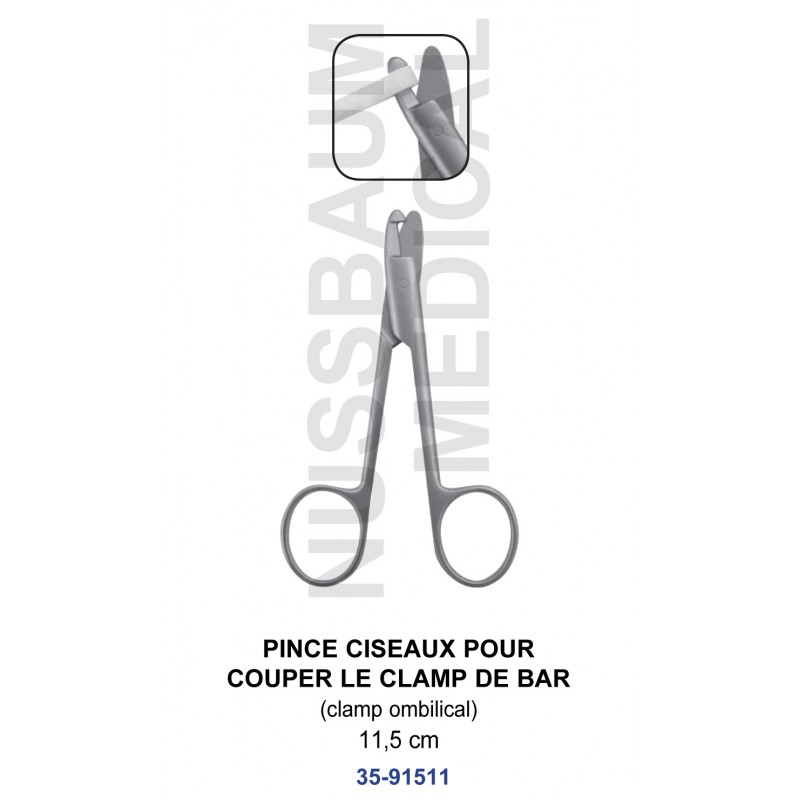 Pince ciseaux pour couper le clamp de Bar distribuée par Nussbaum Médical