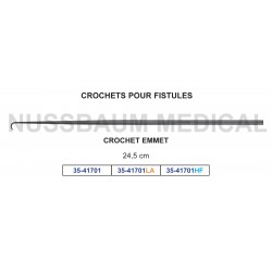 Crochet Emmet pour fistules distribué par Nussbaum Médical