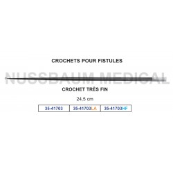 Crochet très fin pour fistules distribué par Nussbaum Médical