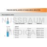 Pinces bipolaires standards droites pointe 0,3 mm distribuées par Nussbaum Médical