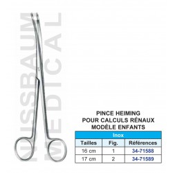 Pince Heiming pour calculs rénaux enfants distribuée par Nussbaum Médical