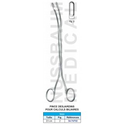 Pince Desjardins 23 cm pour calculs biliaires distribuée par Nussbaum Médical