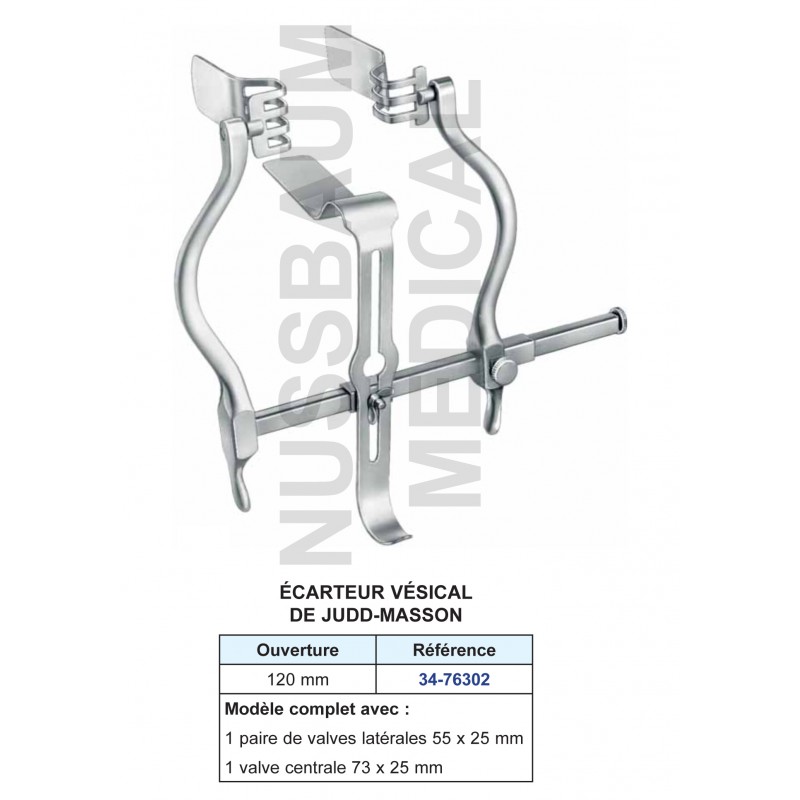 Ecarteur vésical de Judd-Masson distribué par Nussbaum Médical