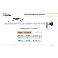 Hystéroscope de diagnostic avec optique à 30 degrés distribué par Nussbaum Médical