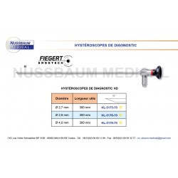 Hystéroscope de diagnostic avec optique à 70 degrés distribué par Nussbaum Médical