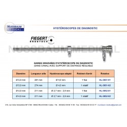 Gaine Graduée pour Hystéroscope de diagnostic distribuée par NUssbaum Médical