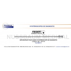 Obturateur pour Gaine d'Hystéroscope de diagnostic distribué par Nussbaum Médical