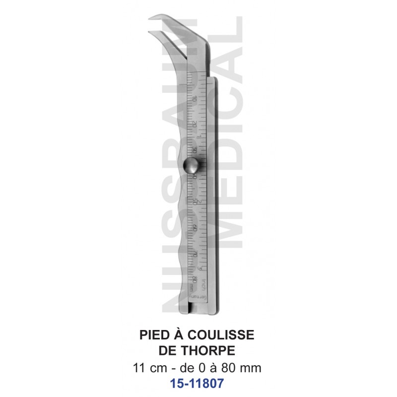 Pied à coulisse de Thorpe 11cm distribué par Nussbaum Médical