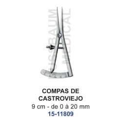 Compas de Castroviejo Droit 9 cm distribué par NUssbaum Médical