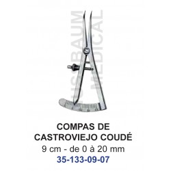 Compas de Castroviejo Coudé 9 cm distribué par NUssbaum Médical