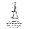 Compas de Castroviejo Coudé 9 cm distribué par NUssbaum Médical