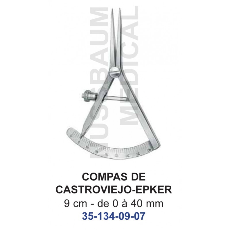 Compas de Castroviejo-Epker 9 cm distribué par Nussbaum Médical