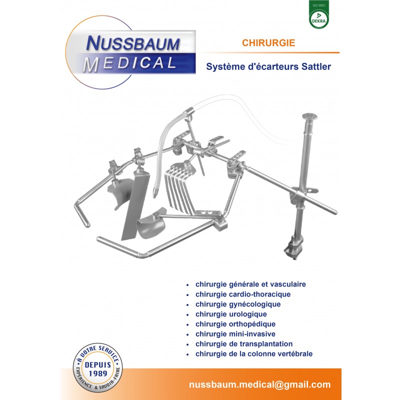 Brochure Système d'écarteurs Sattler distribué par Nussbaum Médical