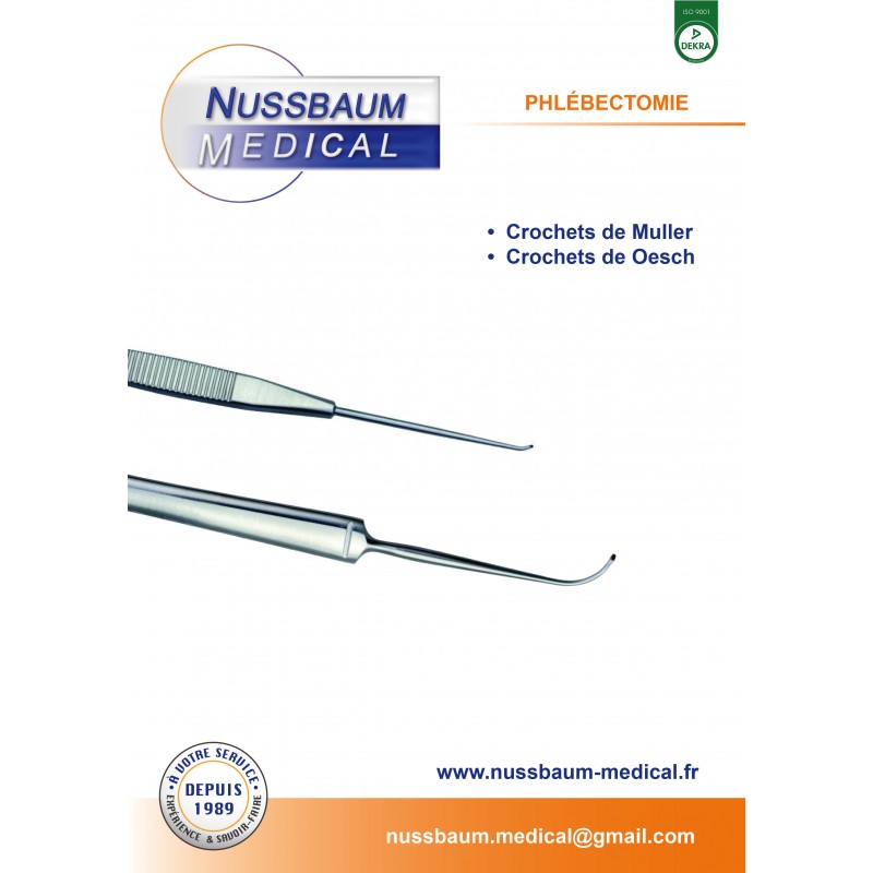 Crochets à Phlébectomie distribués par Nussbaum Médical
