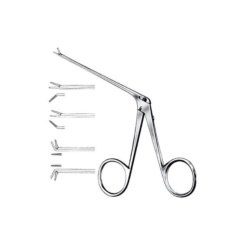 Micro-pince auriculaire à préhension mors coudés