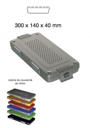 Mini-container à couvercle perforé, fond non-perforé