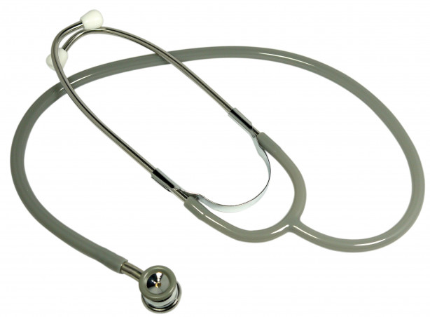 Stéthoscope Duoscope Luxe Nourrisson Double Pavillon coloris gris distribué par Nussbaum Médical