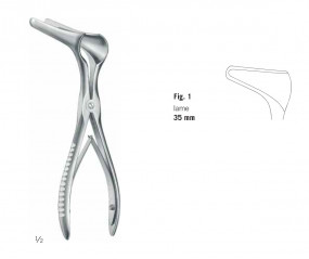Spéculum nasal Killian, 13 cm, fig. 1, valves 35 mm, distribué par Nussbaum Médical