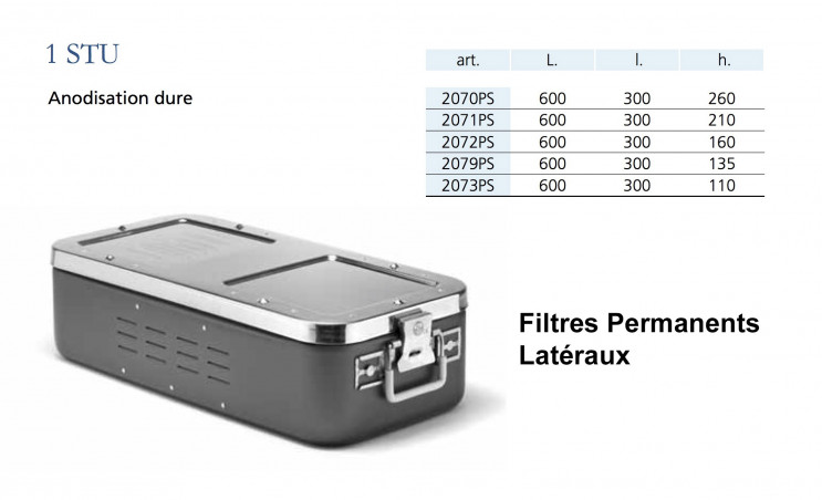 Conteneur Filtres Permanents Latéraux Taille 1 distribué par Nussbaum Médical