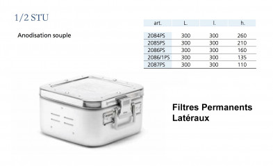 Conteneur Filtres Permanents Latéraux Taille 1/2