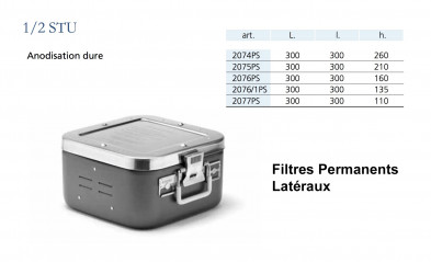 Conteneur Filtres Permanents Latéraux Taille 1/2 distribué par Nussbaum Médical