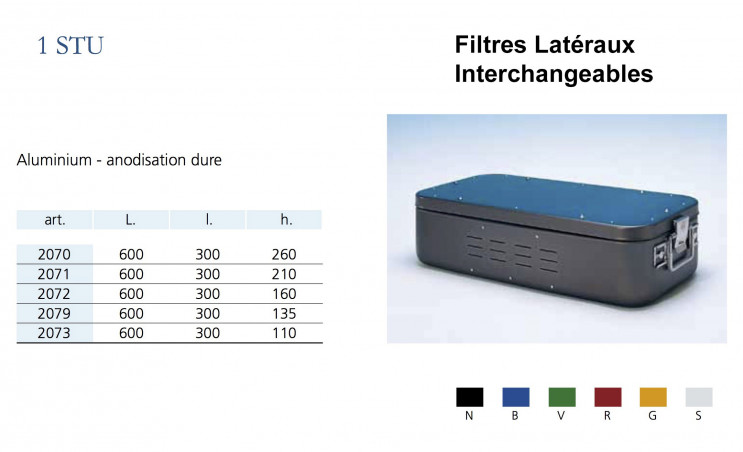 Conteneurs Filtres Latéraux Interchangeables Taille 1
