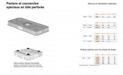 Paniers et Couvercles spéciaux en Tôle Perforée