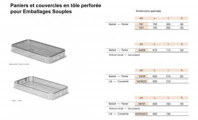 Paniers pour Emballages Souples